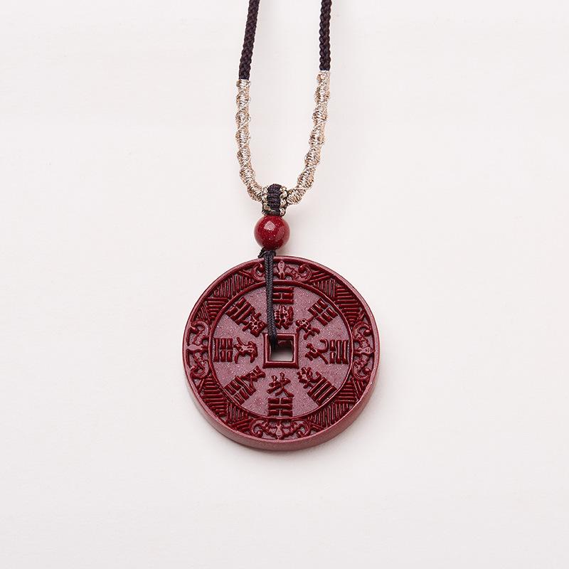 Shanggui Expenditure Necklace Original Ore High Content Purple Gold Sand Imperial Sand Necklace Zodiac Year Cinnabar Pendant Jewelry