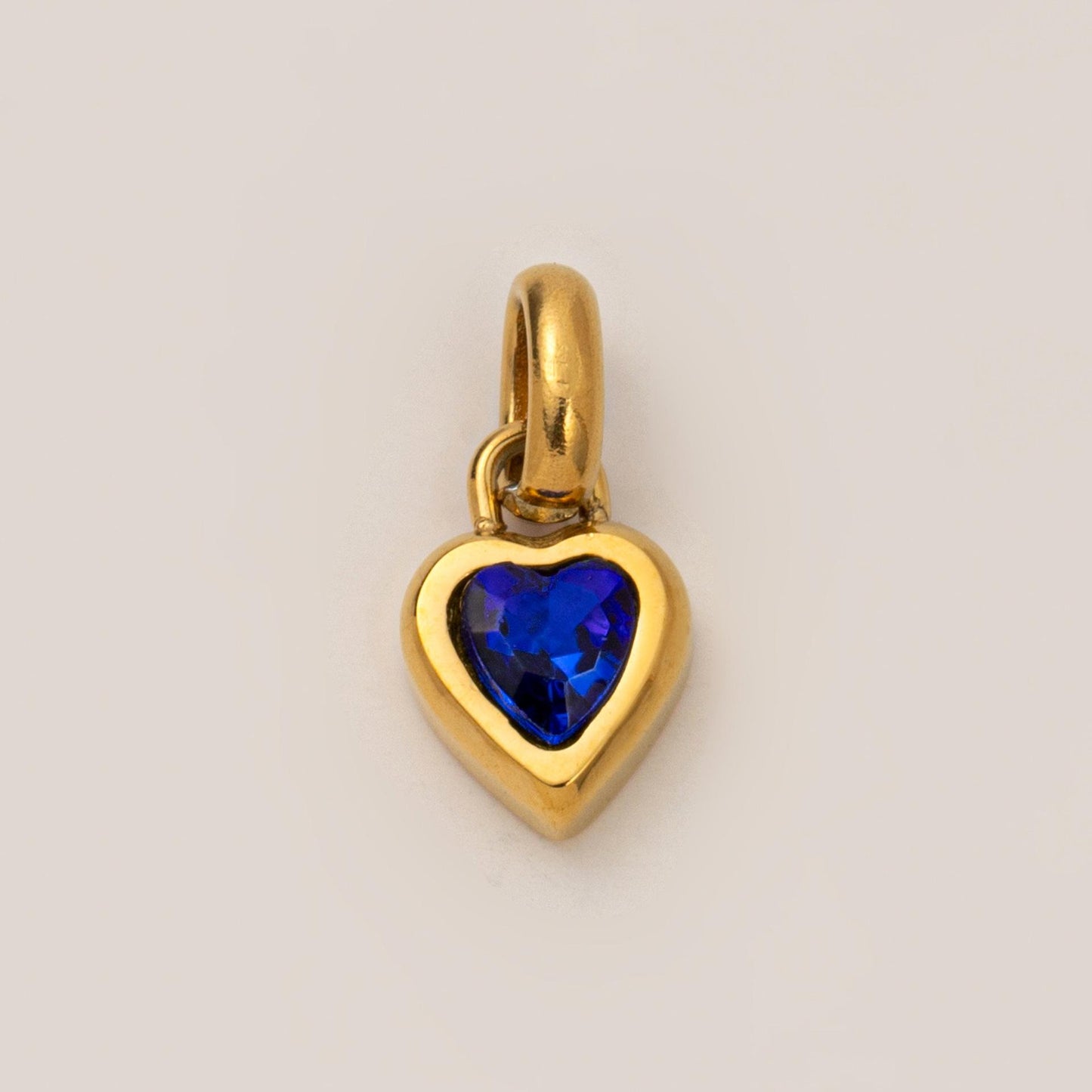 Titanium Steel Necklace Rectangular December Birthstone Pendant Colorful Zircon Clavicle Chain for Women Color Retention 18K Gold Plated Color Retention