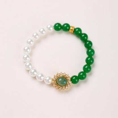 Natural 8MM African Jade Bracelet Neon Jade Necklace Earrings Bracelet Festival Chinese Style Gift