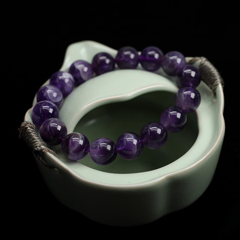 Natural Crystal Bracelet for Women Dreamy Amethyst Beaded DIY Purple Natural Gemstone Friendship Jewelry