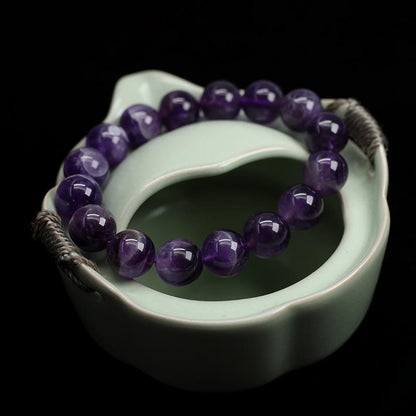 Natural Crystal Bracelet for Women Dreamy Amethyst Beaded DIY Purple Natural Gemstone Friendship Jewelry