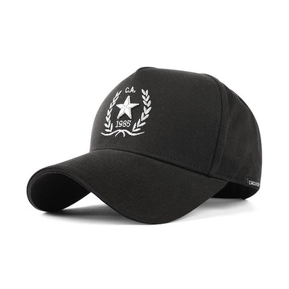 High Crown Hat for Men with Large Head Circumference, Face Slimming Hard Brim Baseball Cap for Outdoor Travel Sunshade