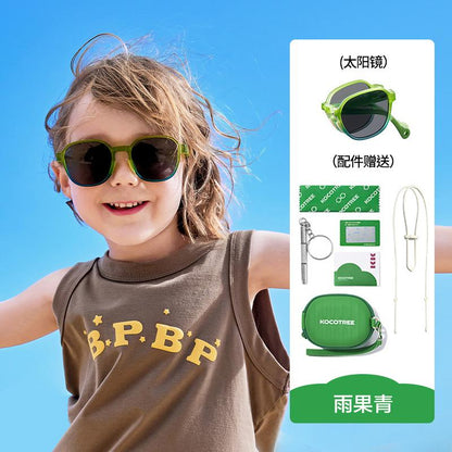Children's Card Sunglasses Foldable Boys' Sunglasses Girls' Trendy Fashion Baby Polarized UV Protection