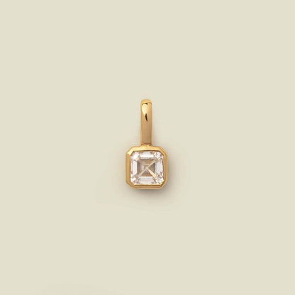Titanium Steel Color Retention Colorful 12 Birthstone Pendant DIY Accessories Women Twelve Birthstone Cubic Zirconia Pendant Clavicle