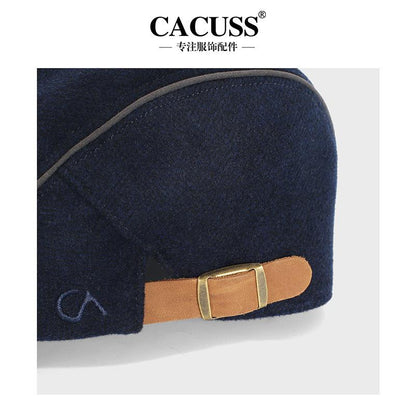 Men's Duckbill Cap Autumn Winter Retro Middle-aged Beret Elderly Hat Fashion Forward Cap Newsboy Hat