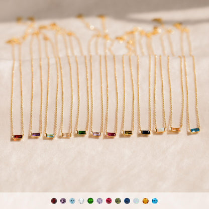 Titanium Steel Birthstone 12 Birthstone Zircon Necklace Monthly Stone Women High Color Retention Ins Necklace