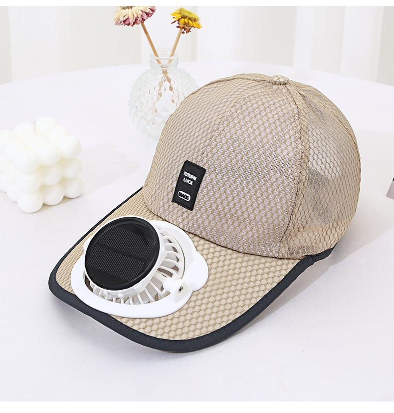 Summer New Breathable Mesh Hat Solar Charging Fan Hat Sunshade Sun Protection Outdoor Casual Unisex Adult
