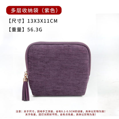 Jewelry Protection Storage Bag High-end Exquisite Jewelry Bracelet Necklace Storage Pouch Portable Zipper Jewelry Box