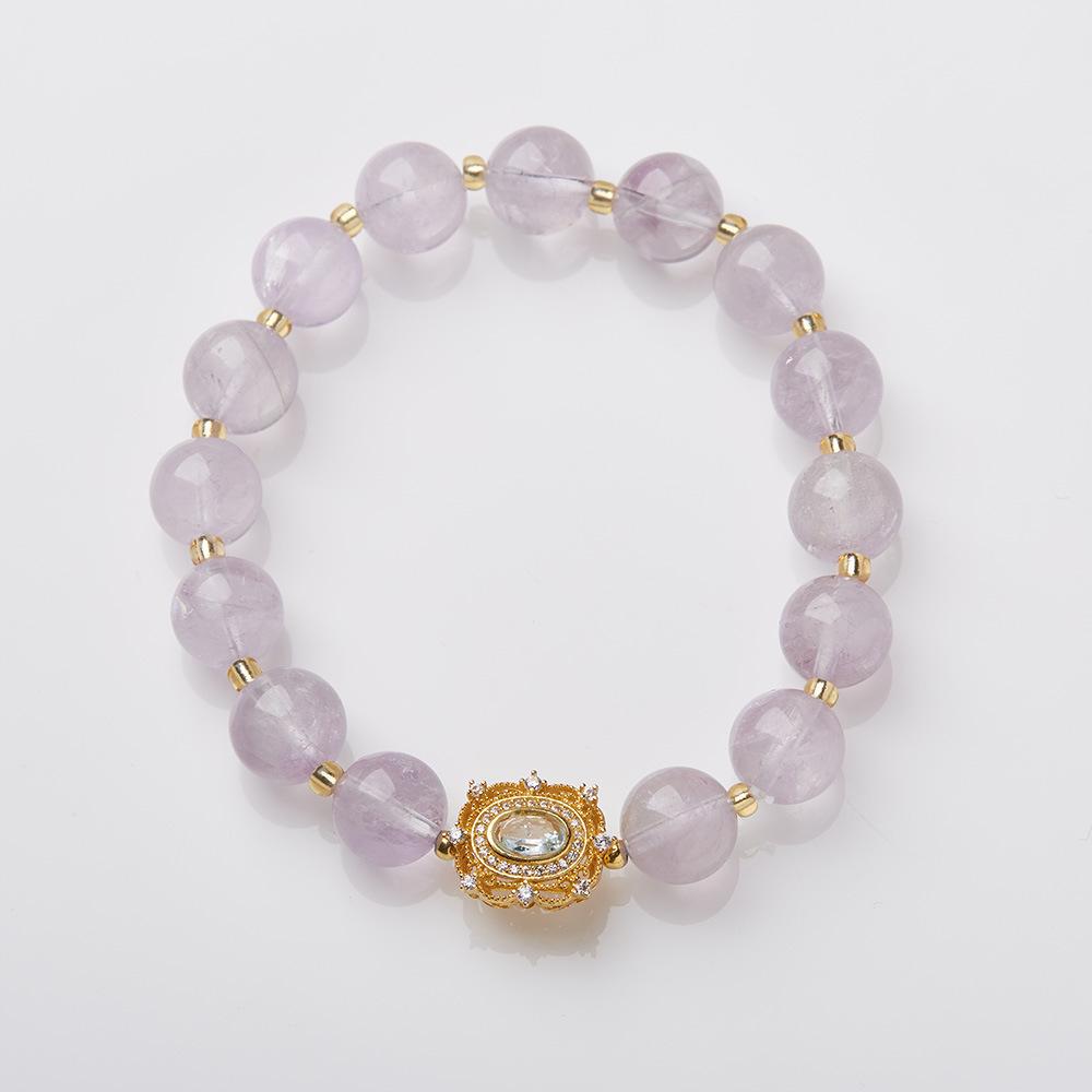 Nine Purple Fire Bracelet for Women Amethyst Purple Phantom Design Crystal Gemstone DIY Bracelet Collection