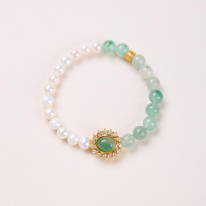 Natural 8MM African Jade Bracelet Neon Jade Necklace Earrings Bracelet Festival Chinese Style Gift