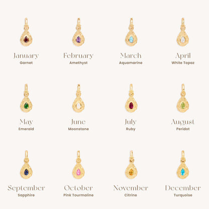 Titanium Steel Color Retention In Stock December Birthstone Irregular Pendant Necklace Round Coin Necklace