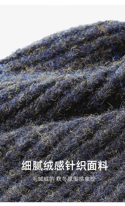 Autumn Winter Knitted Hat for Women Korean Fashion Slouchy Beanie Large Head Circumference Warm Knitted Hat Trendy Cold Hat