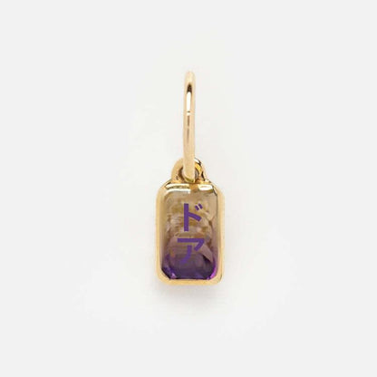 Stainless Steel 12 Birthstone Pendant DIY Accessories Necklace Twelve Birthstone Cubic Colorful Zircon Pendant Color Retention