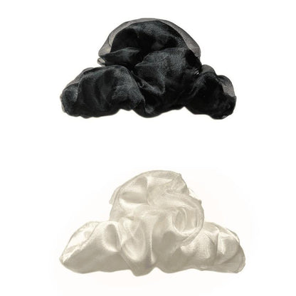 [Two-tone Flowing Light] Light Luxury Shiny Pleated Small Claw Clip Elegant Internet Celebrity Hair Clip Women Fashion Versatile Hairpin French Style