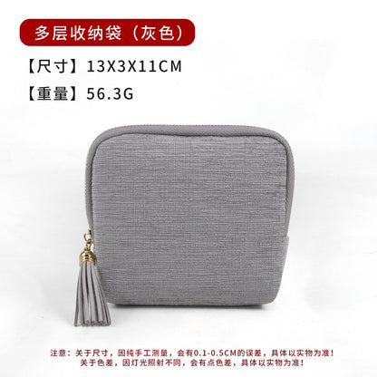 Jewelry Protection Storage Bag High-end Exquisite Jewelry Bracelet Necklace Storage Pouch Portable Zipper Jewelry Box