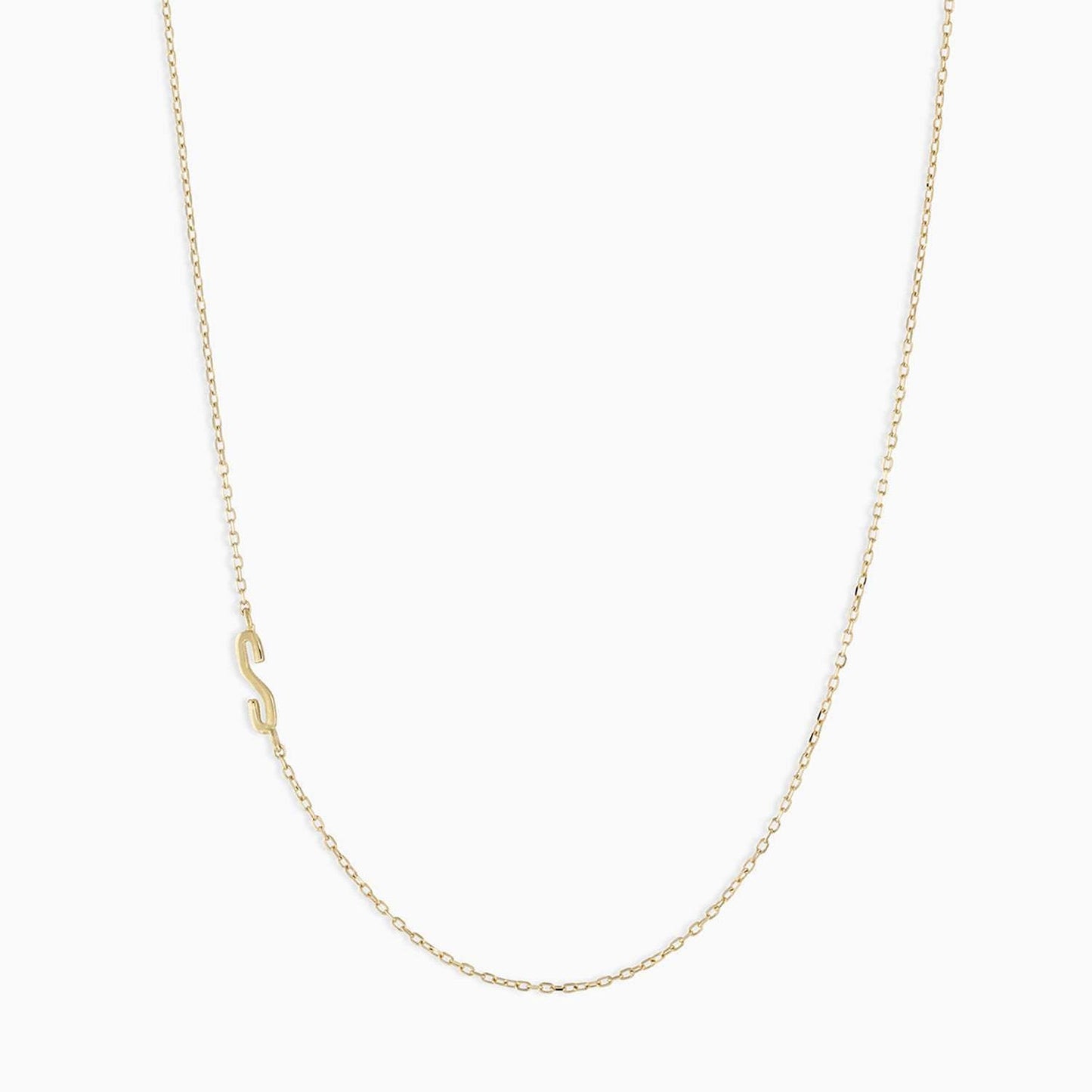 Titanium Steel High Color Retention 26 Letters Capital Initial Necklace for Women Clavicle Chain Gold Plated