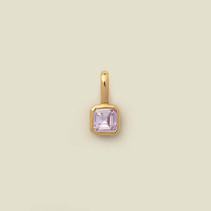 Titanium Steel 12 Birthstone Pendant DIY Accessories Necklace for Women Twelve Colorful Birthstone Cubic Zirconia Pendant