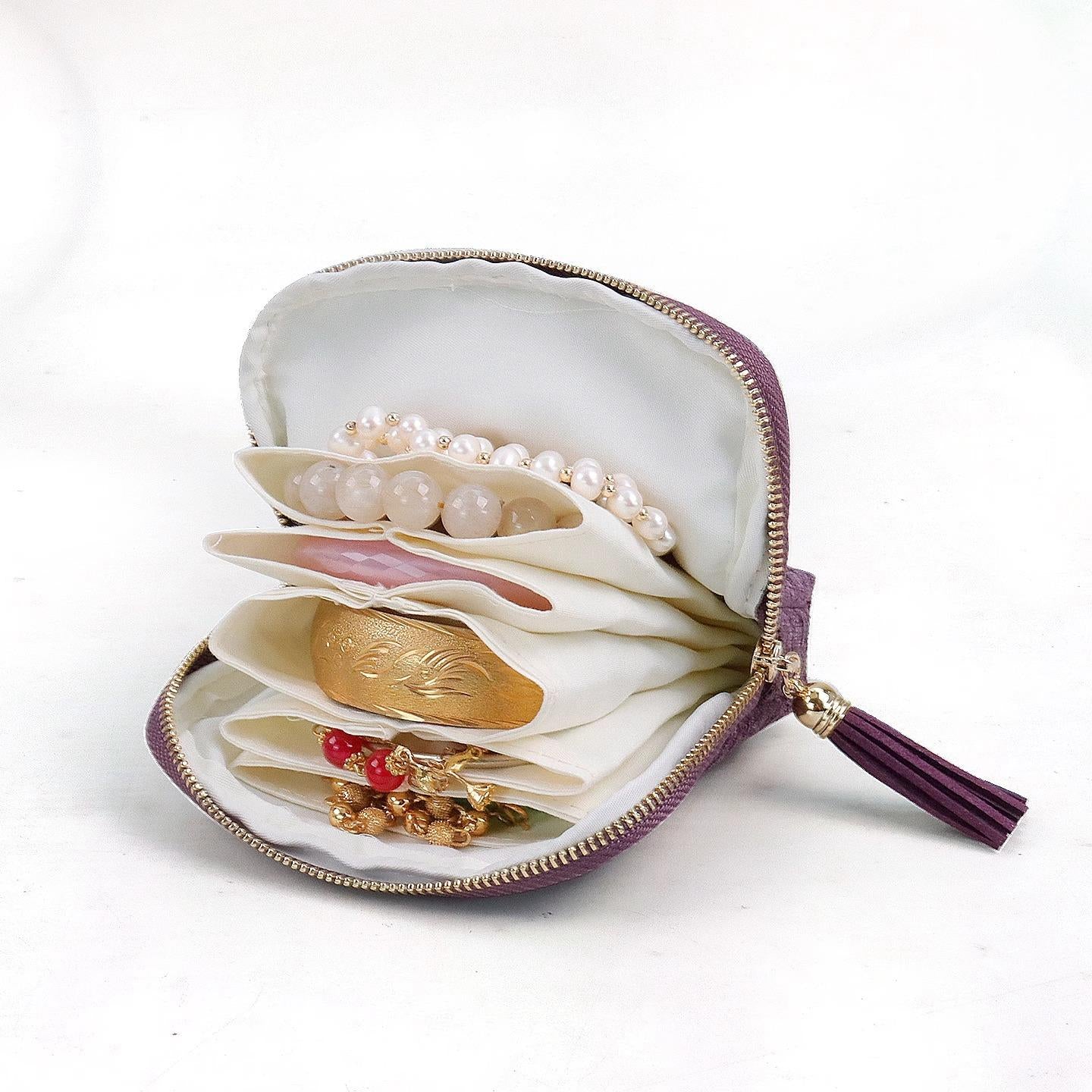Jewelry Protection Storage Bag High-end Exquisite Jewelry Bracelet Necklace Storage Pouch Portable Zipper Jewelry Box