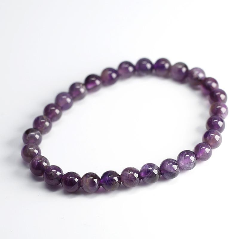Natural Crystal Bracelet for Women Dreamy Amethyst Beaded DIY Purple Natural Gemstone Friendship Jewelry
