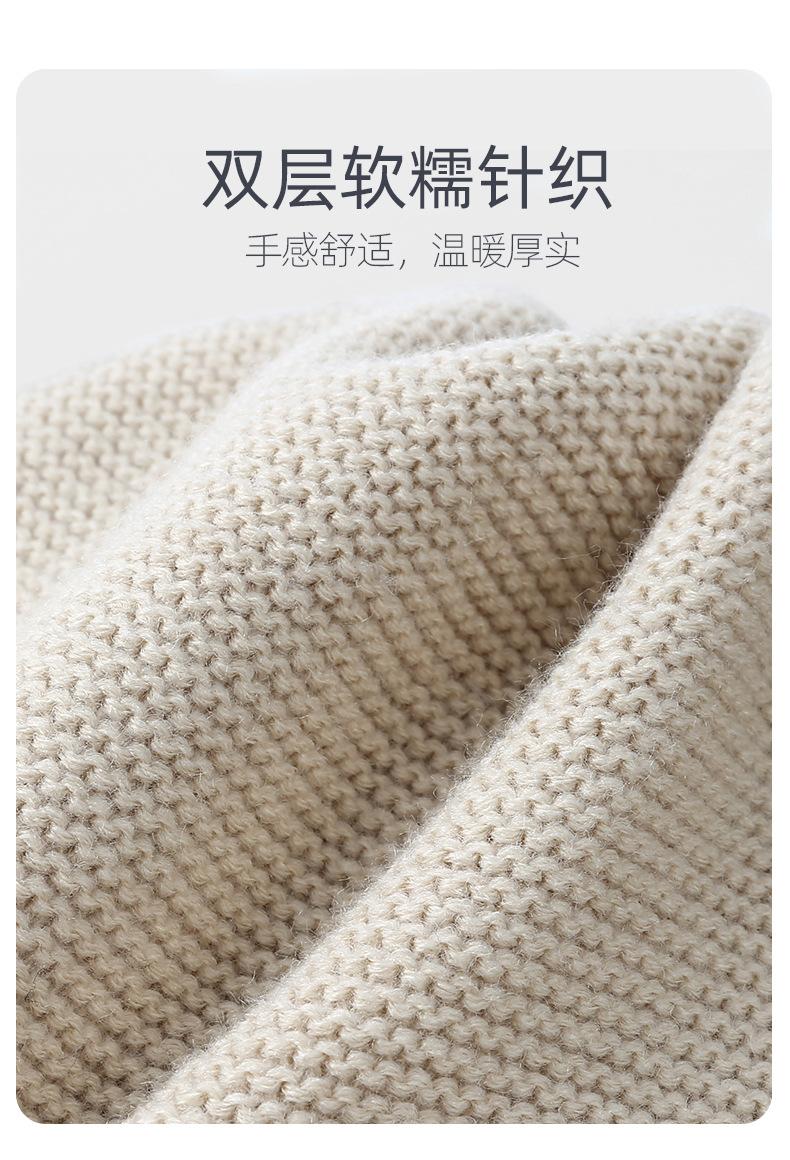 Autumn Winter Warm Knitted Hat for Women Simple Large Head Circumference Bare Face Hat Korean Style Face Covering Versatile Slouchy Hat Double Layer Wool Hat