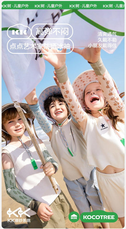 Kocotree Children's Ice Sleeve Boys and Girls Ice Silk Sun Protection Baby Oversleeve Summer Thin Breathable Arm UV Protection