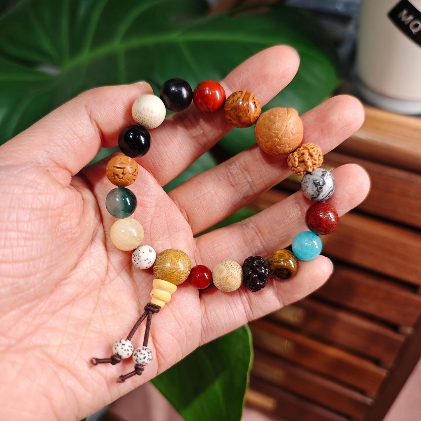 18 Bodhi Beads Bracelet Eighteen Beads Prayer Beads Bodhi Bracelet String Beads Bodhi Prayer Beads Temple Offering Souvenir