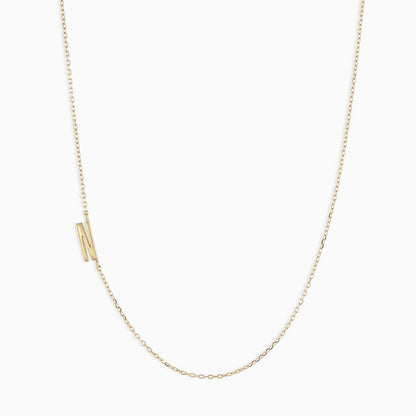 Titanium Steel High Color Retention 26 Letters Capital Initial Necklace for Women Clavicle Chain Gold Plated