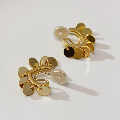 Non-Pierced Earrings for Women Mosquito Coil Ear Clips Heart-Shaped Earrings High-End Earrings New Style