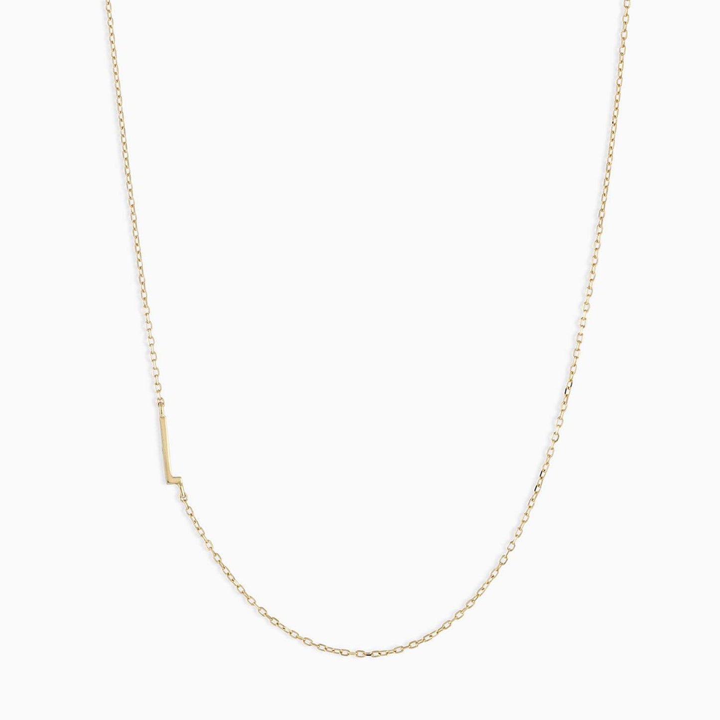 Titanium Steel High Color Retention 26 Letters Capital Initial Necklace for Women Clavicle Chain Gold Plated