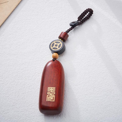 Rosewood Car Keychain Pendant Car Peace and Serenity Tag Unisex Keychain Pendant Ornament Gift