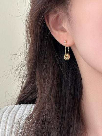 Tassel Unique French Niche Design High-end Ear Clip Earrings Autumn Winter Round Face Slimming Women New Ear Accessories