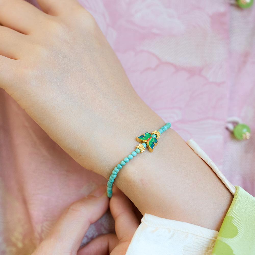 Natural Turquoise Bracelet for Women S925 Silver Inlaid Blue Water Jade Exquisite Texture Bracelet Best Friend Gift
