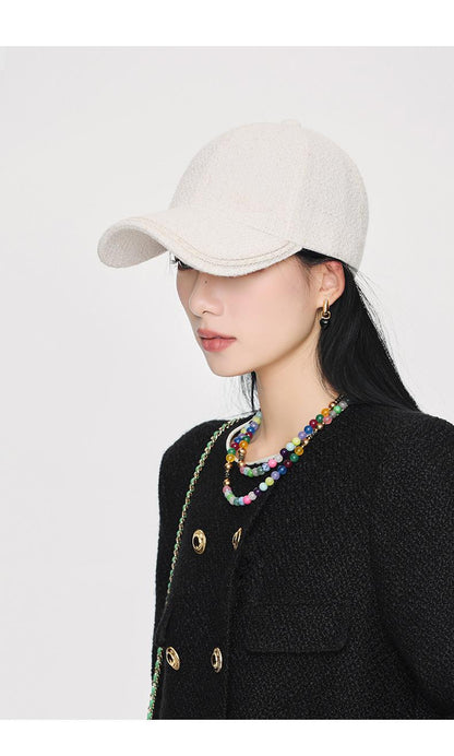 Classic Style Baseball Cap for Women Autumn and Winter Peaked Cap Korean Style Trendy All-Matching Hat Subnet Red Wind Makes Face Look Smaller