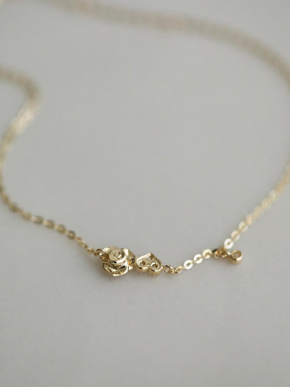 Rose Flower S925 Silver Plated 14K Gold Fine Sparkling Rose Heart Ultra-Thin Bracelet Gift