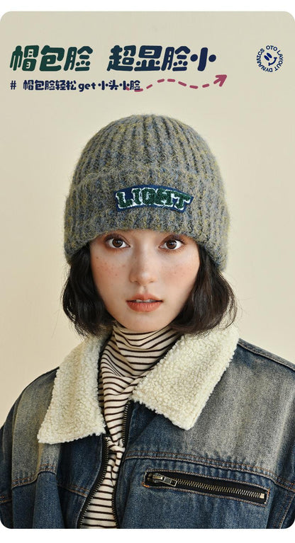 Large Head Circumference Knitted Hat for Women, Autumn and Winter Warm Knit Hat, Trendy Versatile Cold Hat for Men, Versatile Pullover Hat, Slouchy Hat