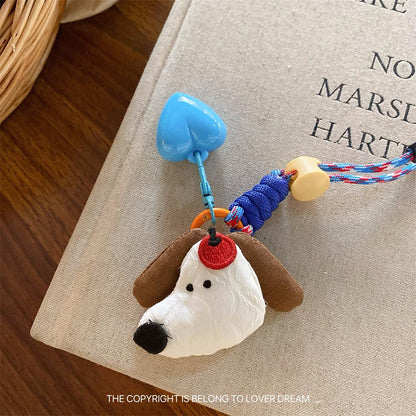 New Cartoon Doll Heart-shaped Lanyard Hanging Ornament Sweet Cute Keychain Bag Pendant Adjustable Lanyard