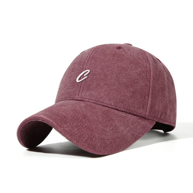 Spring Summer Hat Women Outdoor Sun Protection Baseball Cap Men Original Retro Embroidery Face Slimming Duckbill Cap