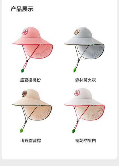 Children's Sun Hat Summer UV Protection Baby Sun Hat Boys Girls Sun Hat Wide Brim Sun Hat