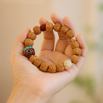 Original Rudraksha Bracelet Olivine Tea Crystal Agate Crystal Couple Bracelet