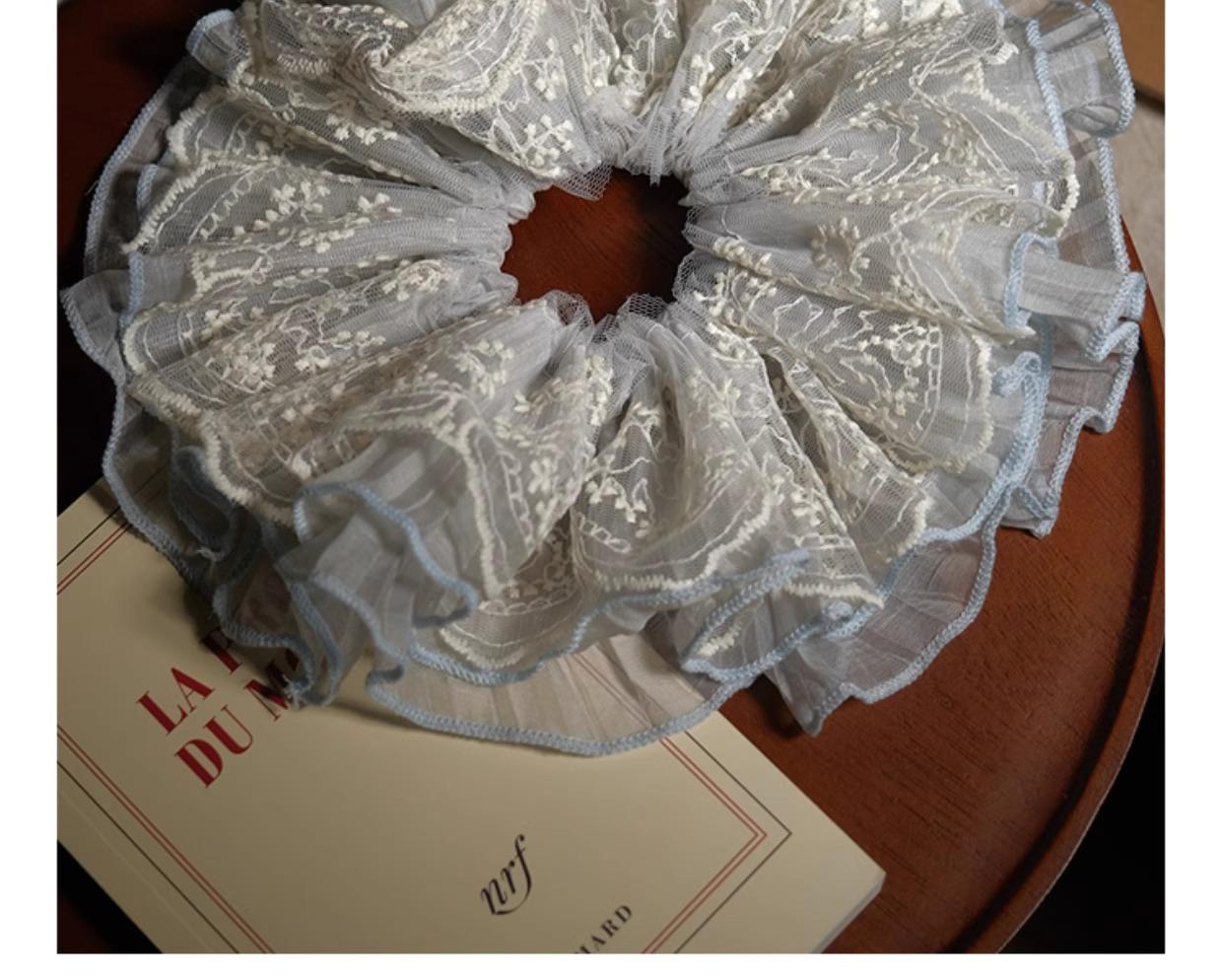 &lt;Dreamland&gt; Sheer Lace Hair Tie Ins Hair Accessories for Women Bun French Retro Hair Rope Hair Ornament Hair Flower
