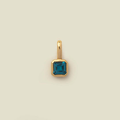 Titanium Steel Color Retention Colorful 12 Birthstone Pendant DIY Accessories Women Twelve Birthstone Cubic Zirconia Pendant Clavicle