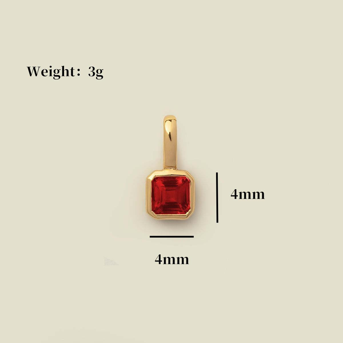 Titanium Steel 12 Birthstone Pendant DIY Accessories Necklace for Women Twelve Colorful Birthstone Cubic Zirconia Pendant