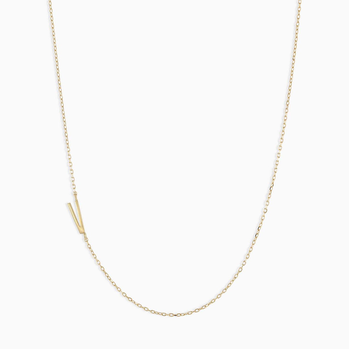 Titanium Steel High Color Retention 26 Letters Capital Initial Necklace for Women Clavicle Chain Gold Plated