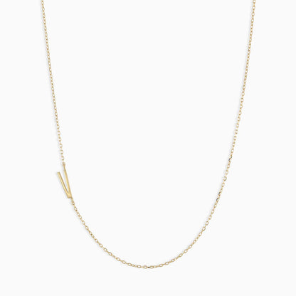Titanium Steel High Color Retention 26 Letters Capital Initial Necklace for Women Clavicle Chain Gold Plated