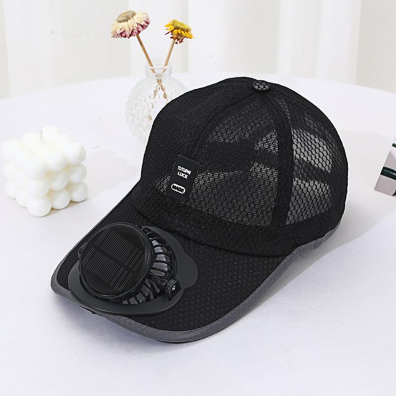 Summer New Breathable Mesh Hat Solar Charging Fan Hat Sunshade Sun Protection Outdoor Casual Unisex Adult