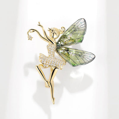 Sparkling Acrylic Transparent Wings Dragonfly Brooch Clothing Accessories Butterfly Corsage Bee Pin