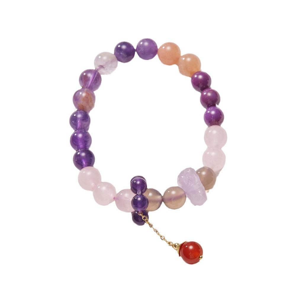 Nine Purple Fire Bracelet for Women Amethyst Purple Phantom Design Crystal Gemstone DIY Bracelet Collection