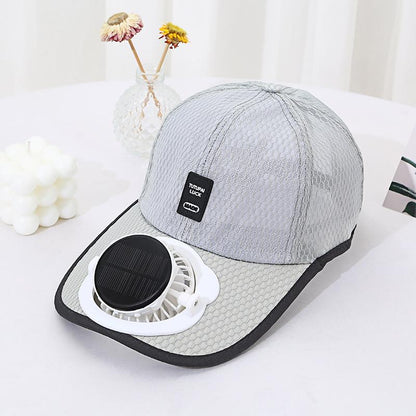 Summer New Breathable Mesh Hat Solar Charging Fan Hat Sunshade Sun Protection Outdoor Casual Unisex Adult
