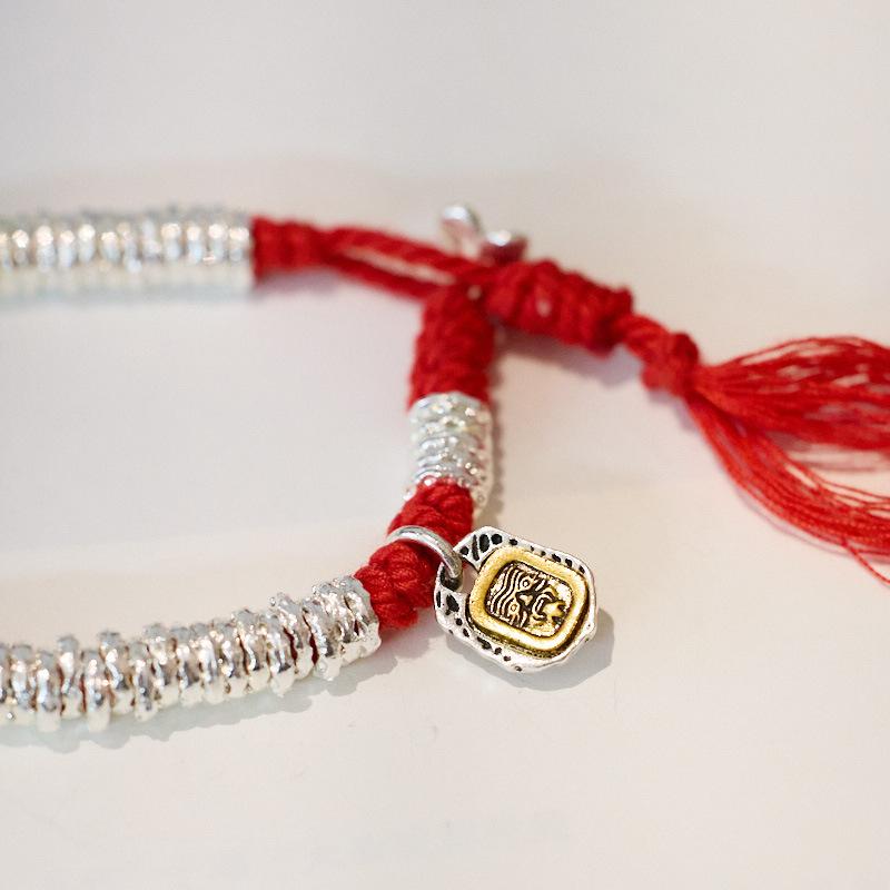 New Chinese Style Coiled Bracelet for Women Zakiram Waist Wrap Ten Thousand Good Fortune Red String Bracelet for Birth Year Good Luck Gift for Best Friend