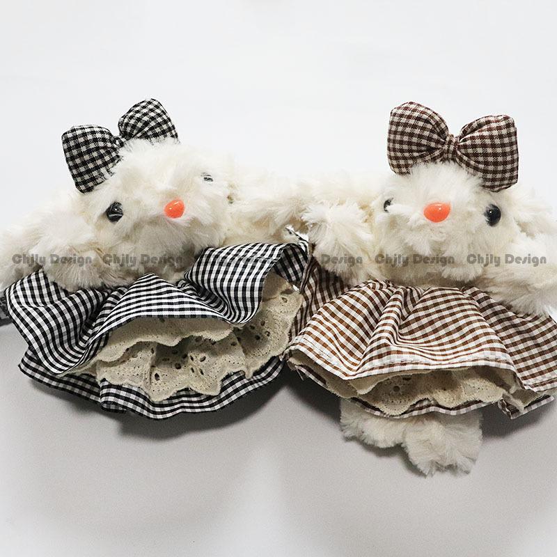 Plush Soft Cute Keychain Pendant Little Red Book Same Style Adorable Rabbit Plush Doll Cartoon Bag Pendant for Women